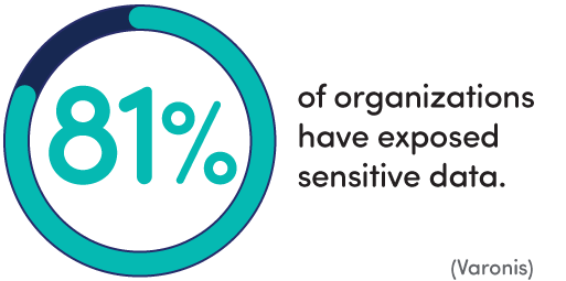 81% of organizations have exposed sensitive data