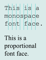 Monospace vs Proportional